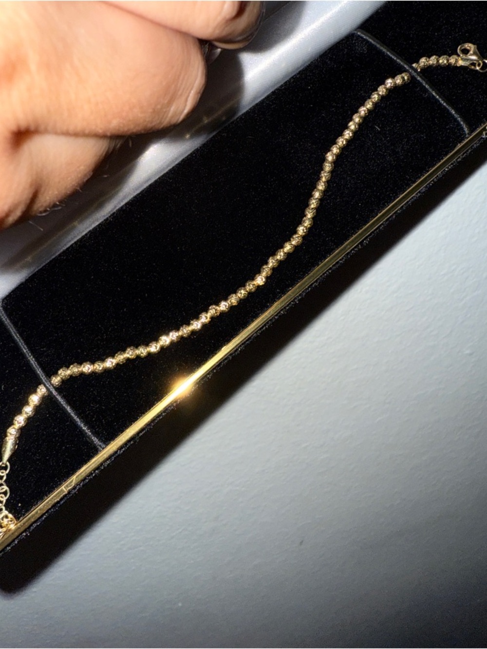 14K Solid Yellow Gold Diamond Cut Beaded Bracelet